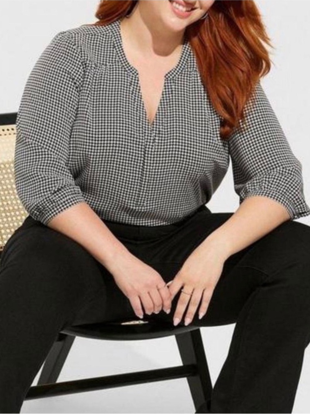 Torrid Harper Blouse Houndstooth 2X